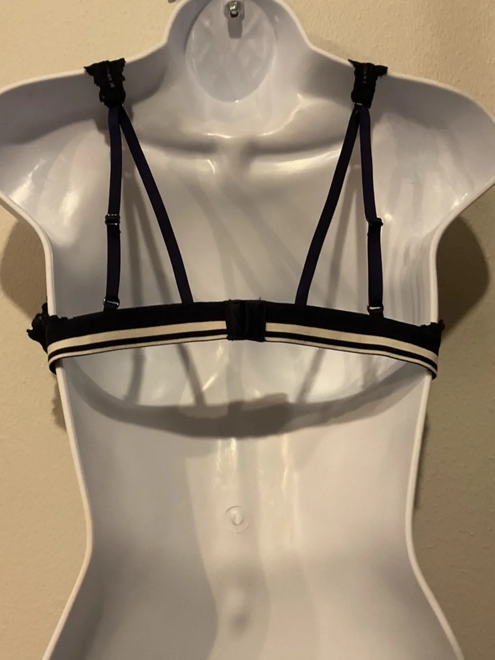 Aerie Green Lace Triangle Bralette | Med Leopard Print Mesh Soft Cup | Swim Top - Picture 8 of 11